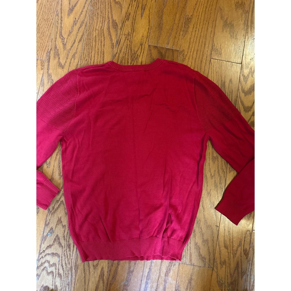 Cat & Jack Boys Red Textured Crewneck Cotton Sweater XL 14 NWT - Picture 5 of 6